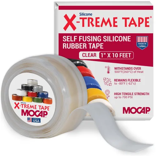 Miniatura 14 de X-Treme Tape MOCAP Cinta Eléctrica de Servicio Pesado, Goma de Silicona Autofusible, Cinta Flexible Impermeable y Aislante, Eléctrica para Negro