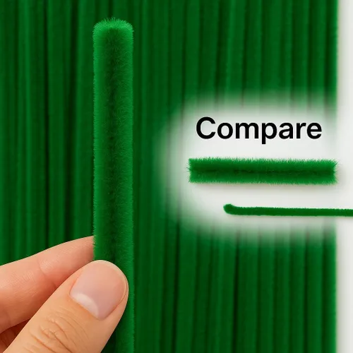 Miniatura 4 de 100 piezas de limpiadores de tuberías para manualidades navideñas verde oscuro, limpiadores de tuberías a granel 0.23"X12" tallos de chenilla