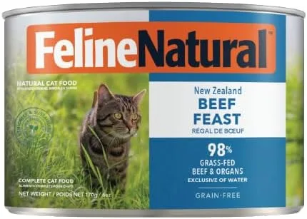 Miniatura 16 de Feline Natural New Zealand Comida Enlatada para Gatos Alimento Húmedo, Alto en Carne, Bajo en Carbohidratos y Sin Granos Comida Húmeda para Gatos