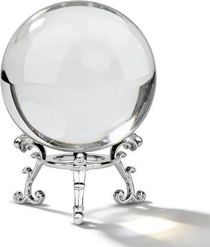 Miniatura 10 de MerryNine Bola de cristal K9 para fotografía de 3.15 pulgadas con elegante soporte metálico y paño limpio de microfibra, accesorio decorativo