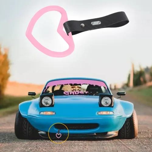Miniatura 5 de Q1-TECH, JDM Tsurikawa - Anillo japonés para metro, tren, autobús, mango de coche, lindo mango en forma de corazón, correa de mano, anillos