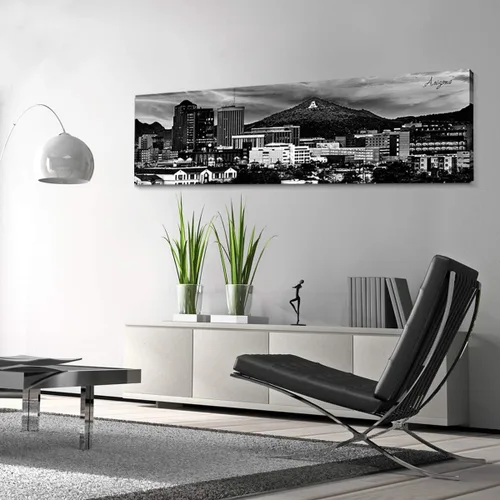 Miniatura 4 de Arte de Pared de Arizona para Oficina Decoración Negro y Blanco Imágenes de Paisaje Urbano de Tucson para Dormitorio Impresiones en Lienzo