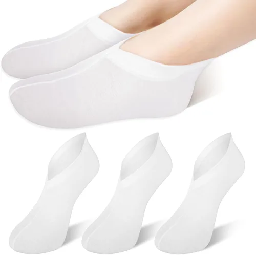 3 pares de calcetines hidratantes durante la noche, calcetines de spa para pies secos, calcetines de algodón que mejoran la humedad, calcetines de