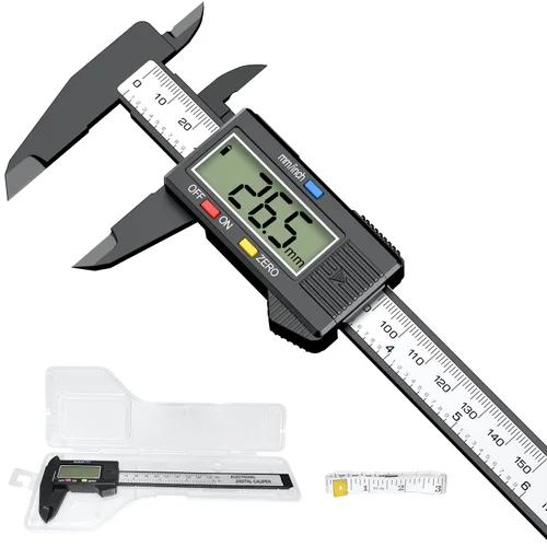Miniatura 6 de HDLNKAK Calibre digital Vernier, herramienta de medición de calibradores de 0 a 6 pulgadas, calibrador micrómetro electrónico, función de apagado