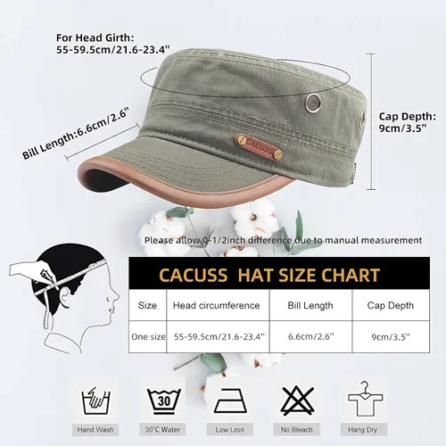 Miniatura 6 de Sombrero de cadete Gorra del ejército sombrero de camionero para papá gorra de béisbol clásica ajustable