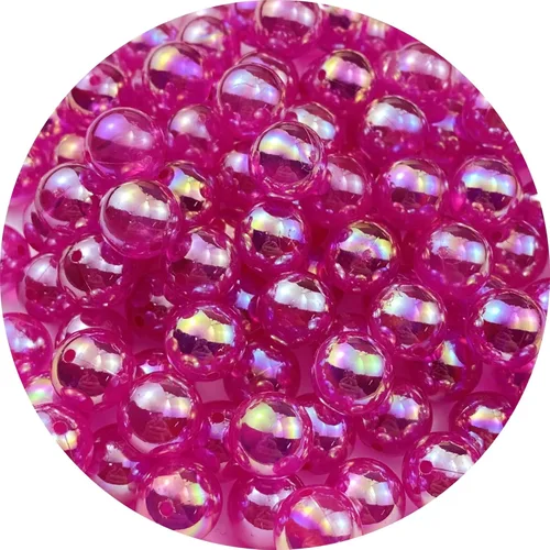 Miniatura 17 de 400 cuentas redondas acrílicas de 0.315 pulgadas de color AB, cuentas espaciadoras redondas con agujeros para aretes, pulseras, collares, llaveros