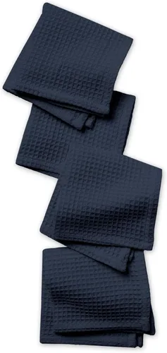 Miniatura 2 de Encasa XO - Toallas de mano y faciales de tejido a cuadros 30x30 cm, juego de 12 paños de color azul marino Secado rápido para baño, gimnasio