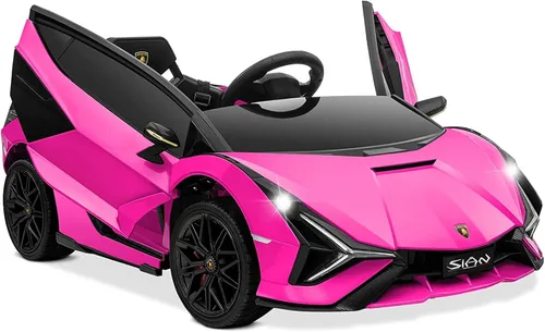 Miniatura 11 de OLAKIDS - Automóvil de paseo con licencia Lamborghini SIAN de 12 V para niños, vehículo eléctrico para niños pequeños con control remoto, juguete