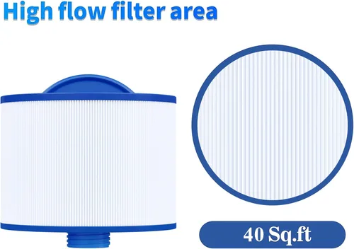 Miniatura 5 de Cryspool® 08001 Filtro compatible con 8CH-951, PBF36, Wellspring 10-2870, cartucho de filtro de spa de 40 pies cuadrados, paquete de 2