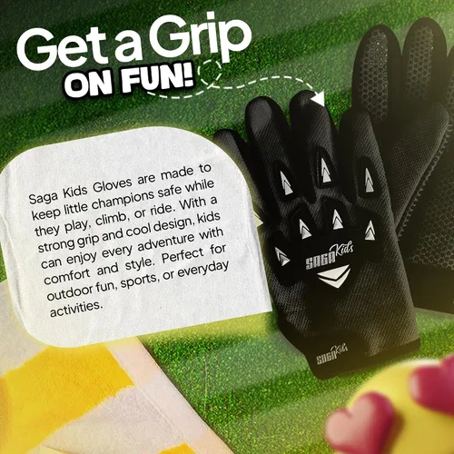 Miniatura 5 de Guantes de motocross juveniles, protección profesional para motociclistas de cross y BMX, equipo de alto rendimiento para niños y niñas, diseñados