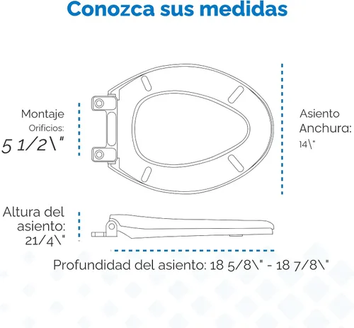 Miniatura 2 de Gerber Asiento de inodoro alargado con tapa, cierre suave, sin golpe, instalación rápida y fácil, plástico resistente, ajuste ajustable