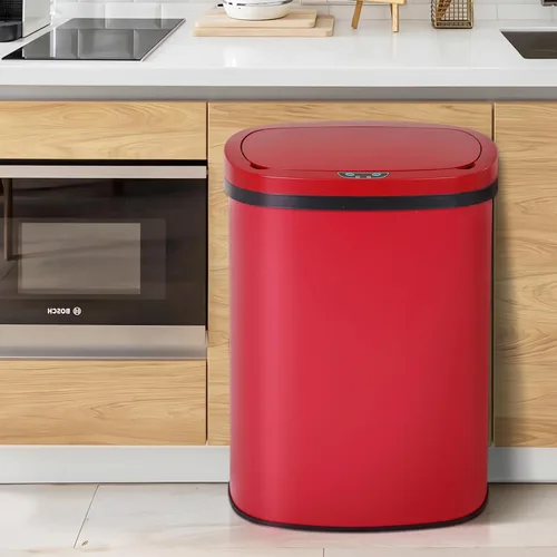 Miniatura 19 de Dkeli Bote de Basura Automático de 13 Galones, Bote de Basura de Cocina de 50 Litros Sin Contacto con Tapa, Contenedor de Residuos Cepillado