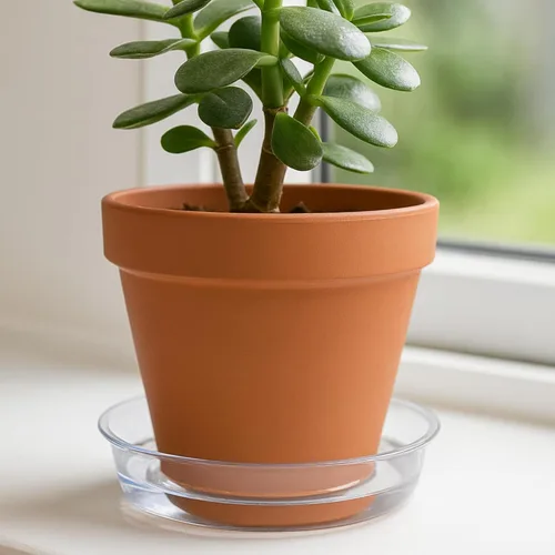 Miniatura 3 de Curtis Wagner Plastics - Platillos para plantas (paquete de 5), transparentes, redondos