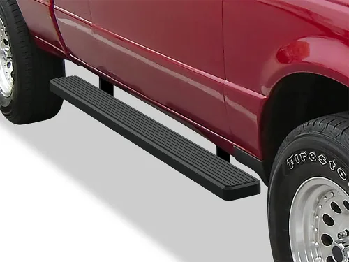Miniatura 13 de APS Estribos 5 pulgadas color negro mate compatibles con Ford Ranger Mazda Serie B 1999-2011 Super Cab 4 puertas de acero inoxidable