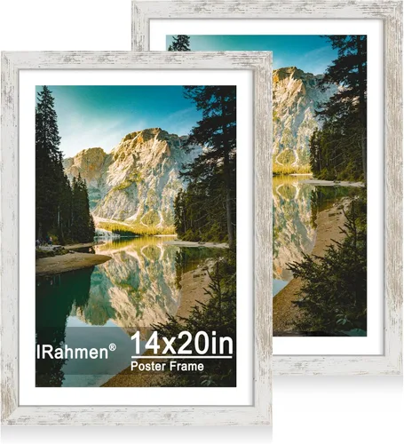 Miniatura 24 de iRahmen - Juego de 2 marcos de fotos de 4 x 6, marco de madera negro con cristal de alta definición, para mostrar fotografías de 3.5 x 5