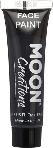 Moon Creations - Pintura facial y corporal de 0.40 onzas líquidas, color negro