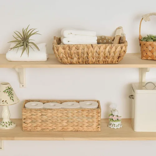 Miniatura 3 de StorageWorks - Cesta para tanque de inodoro para baño, cestas de almacenamiento de jacinto de agua para la parte superior del tanque de inodoro