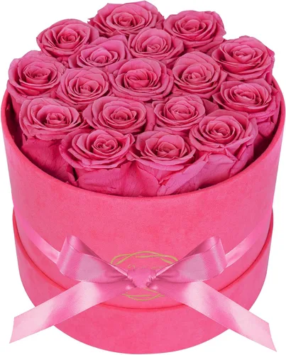 Miniatura 42 de Prifroti 17 flores en una caja de gamuza de lujo, regalos de cumpleaños para mujeres, flores preservadas, regalo de rosas para el día de la madre