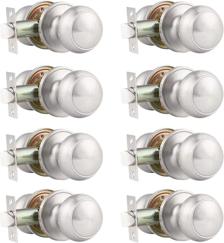 Miniatura 41 de Probrico (paquete de 10 perillas redondas para puertas de paso (sin bloqueo), perillas sin llave para cerraduras de puertas interiores/exteriores