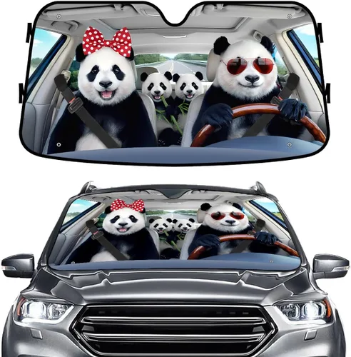 Miniatura 13 de GENANY - Cubierta de parabrisas de flamenco para automóvil, SUV, camión (55 x 30 pulgadas), protector térmico plegable, persianas para ventanas