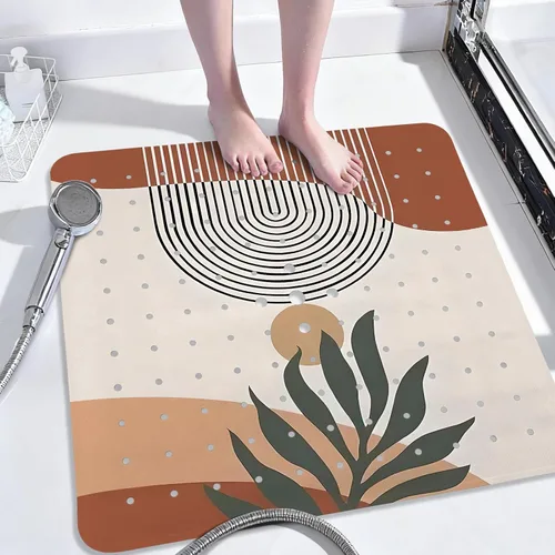 Miniatura 27 de Tapete de baño de sirena antideslizante, bonito tapete de baño de goma para bañera, tapete de baño para niños y niñas pequeñas, tapete de ducha
