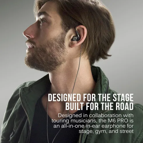 Miniatura 2 de MEE audio M6 PRO - Auriculares monitores intrauditivos para músicos, modelo de 2ª generación con sonido mejorado, ganchos de alambre de memoria