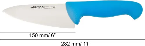 Miniatura 2 de Arcos Serie 2900 - Cuchillo de chef - Hoja de acero inoxidable de nitrum de 6" - Mango de polipropileno azul - Plata - Sistema de identificación