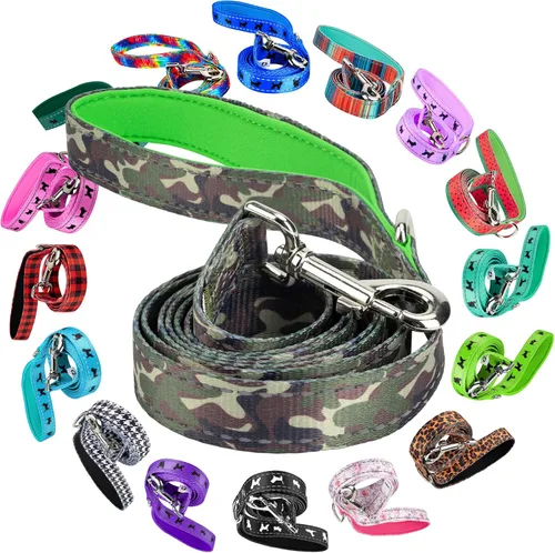 Miniatura 43 de EcoBark Correa para perro – Correas de entrenamiento cómodas suaves y reflectantes con mango acolchado – Fuerte y duradera resistente – Verde
