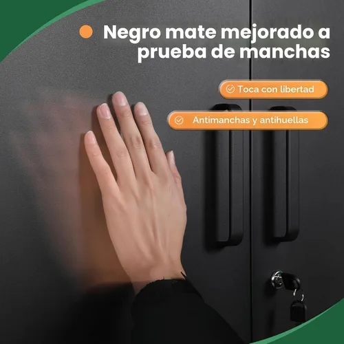 Miniatura 7 de Letaya Armarios de Almacenamiento de Metal para Garaje con Cerradura-72 Organizador Alto de Herramientas Casilleros de Acero, 5 Estantes de Capas