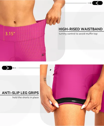 Miniatura 3 de Pantalones cortos de ciclismo acolchados 4D para mujer, ropa interior de ciclismo, ciclismo de carretera, pantalones cortos para mujer, bolsillos