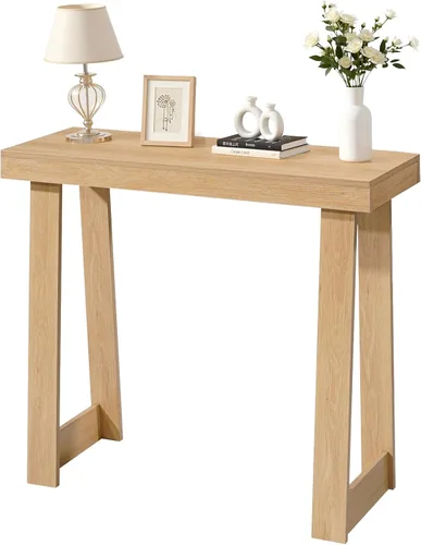 Miniatura 11 de VEVOR Mesa consola de 36 pulgadas, escritorio moderno detrás del sofá, escritorio de entrada rectangular de madera, soporte estrecho y largo