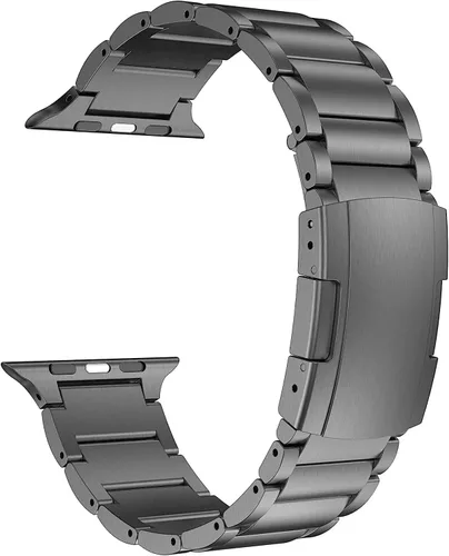 Miniatura 6 de Titanium Watch Band,Metal Strap Bracelet with Tortoise Buckle,for Apple Watch Series 11/10/9/8/7,Ultra 3/2/1,SE 3/2/1 [2025] A-titanio.