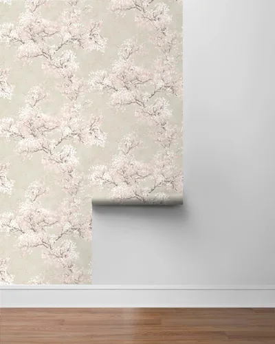 Miniatura 9 de NextWall Cherry Blossom Grove - Papel tapiz para despegar y pegar (pergamino y rosa)