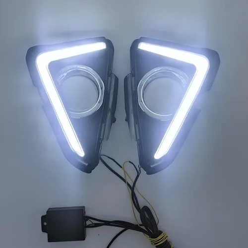 Miniatura 3 de Compatible con Toyota RAV4 2016 2017 2018 Faros LED DRL de circulación diurna para coche, intermitentes amarillos, luces diurnas que reemplazan
