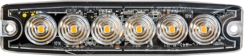 Miniatura 5 de Buyers Products 8892200 - Luz estroboscópica LED ámbar de 5 pulgadas, 6 LED, 23 patrones de flash, carcasa de aluminio, luces de advertencia