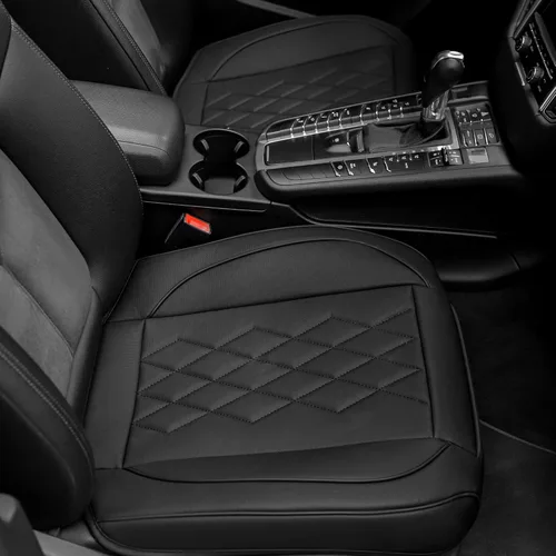 Miniatura 14 de JOJOBAY Funda de Cuero para Asiento de Automóvil, Fundas de Asiento Inferior para Automóviles, Protector de Asiento Delantero (Inferior), Apto