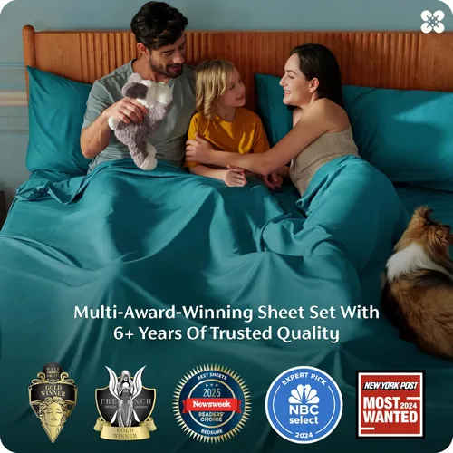 Miniatura 3 de Bedsure Juego de sábanas tamaño California King, sábanas refrescantes, rayón derivado del bambú, transpirable y suave, bolsillo profundo de hasta 16