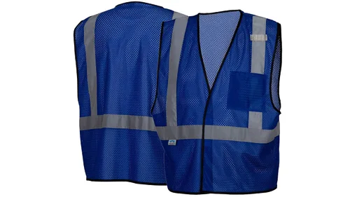 Miniatura 6 de Pyramex RV12 Series Hi-Vis - Chaleco de seguridad reflectante para el trabajo, rojo, pequeño/mediano