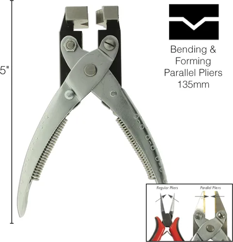 Miniatura 5 de The Beadsmith Alicates paralelos para doblar y formar, 5.25 pulgadas (5.315 in), herramienta de acero para la fabricación de joyas, con mango