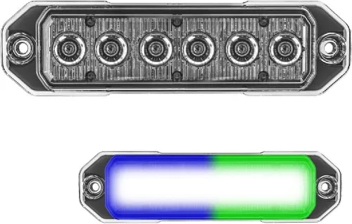 Miniatura 10 de SpeedTech Lights Z-6 TIR - Luz estroboscópica LED de montaje en superficie, 6 LED, faro de advertencia de peligro de rejilla de 18 W para vehículos