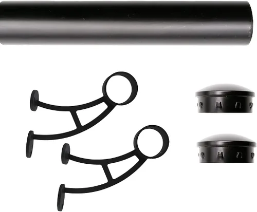 Miniatura 12 de Kit de riel de pie de montaje en barra sólida, tubo de acero inoxidable negro mate con conector interno, soporte de riel de pie de montaje en barra