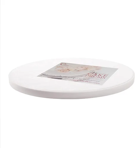 Cakebon Tableros para tartas de plástico, tambores blancos de 8 pulgadas, paquete de 1 unidad, redondo profesional para tartas