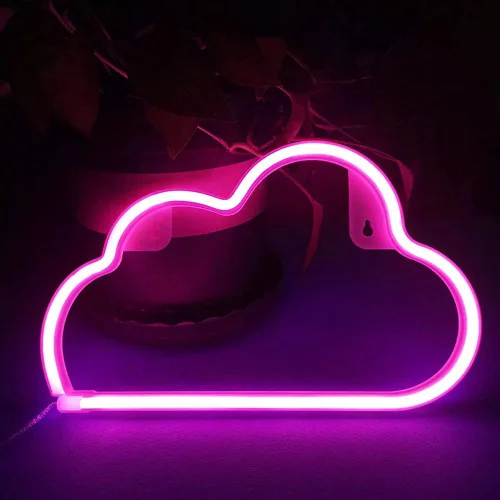 Miniatura 10 de YouOKLight Letrero de nube de neón, luz LED de nube, luces de noche, luces de neón alimentadas por batería o USB, para decoración de pared