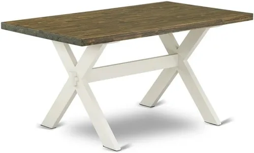 Miniatura 28 de East West Furniture VT026 Mesa de comedor estilo V – una mesa de cocina rectangular con patas elegantes, 36 x 60 pulgadas, multicolor
