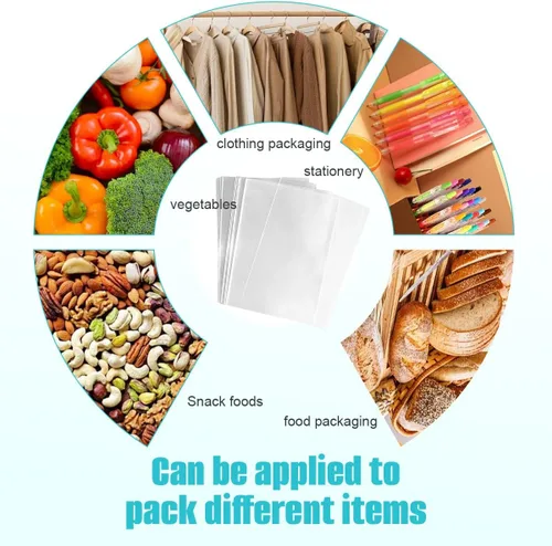 Miniatura 3 de 100 bolsas de celofán plano transparente de 6 x 8 pulgadas (1.2 mil) para cestas de regalo, recuerdos de fiesta y manualidades