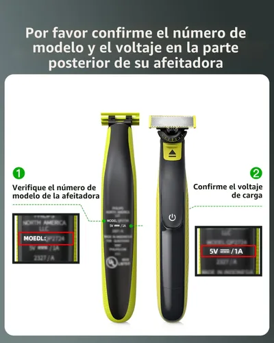 Miniatura 2 de Cable de carga de 5 pies compatible con Philips Norelco One Blade 360 modelo más nuevo QP2724 QP2834 QP1924 QP4631 QP6542 QP4530, MG7910 MG5910