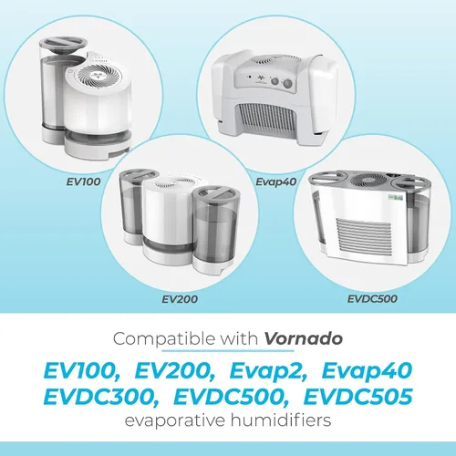 Miniatura 2 de ANTOBLE Paquete de 4 filtros de repuesto de mecha para humidificador MD1-0034 compatibles con humidificadores evaporativos Vornado EVAP2, EVAP40