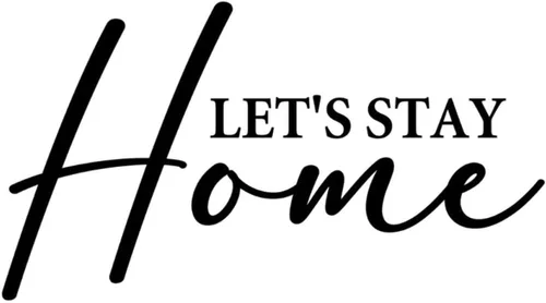 Miniatura 3 de Calcomanías de pared extraíbles con texto en inglés «Lets Stay House» – Adhesivos de pared extraíbles con citas inspiradoras, decoración de pared