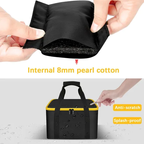 Miniatura 4 de Bolsa de herramientas universal para sierra circular DEWALT 20V MAX DCS391B/DCS565B, para Makita XSS02Z 18V Sierra Circular - Solo funda (negro)