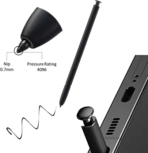 Miniatura 6 de Galaxy S23 Ultra S Pen sin repuesto Bluetooth para Samsung Galaxy S23 Ultra SM-S918B, SM-S918B/DS, SM-S918U, SM-S918U1, SM-S918W, SM-S918N, Negro